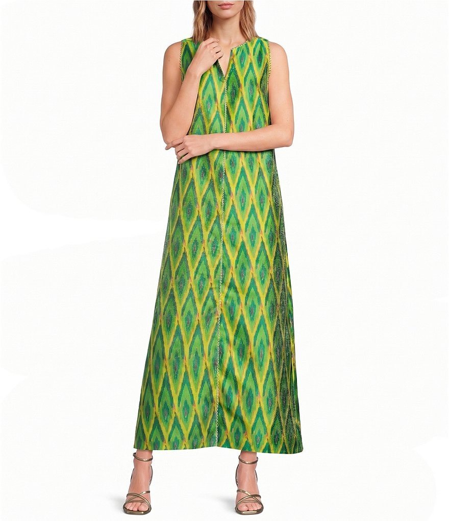 Hannah Jewel Neckline Jacquard Shift Dress - Image 5
