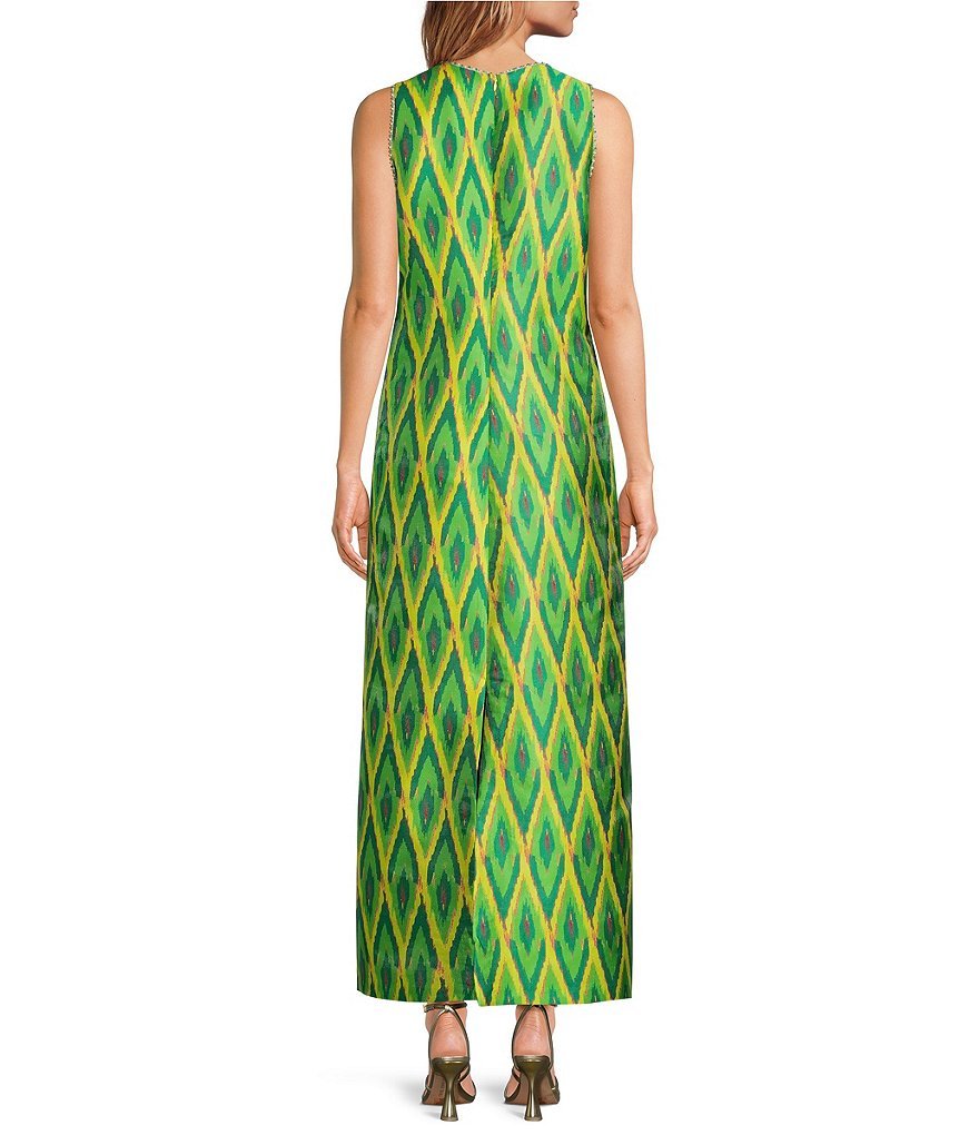 Hannah Jewel Neckline Jacquard Shift Dress - Image 7