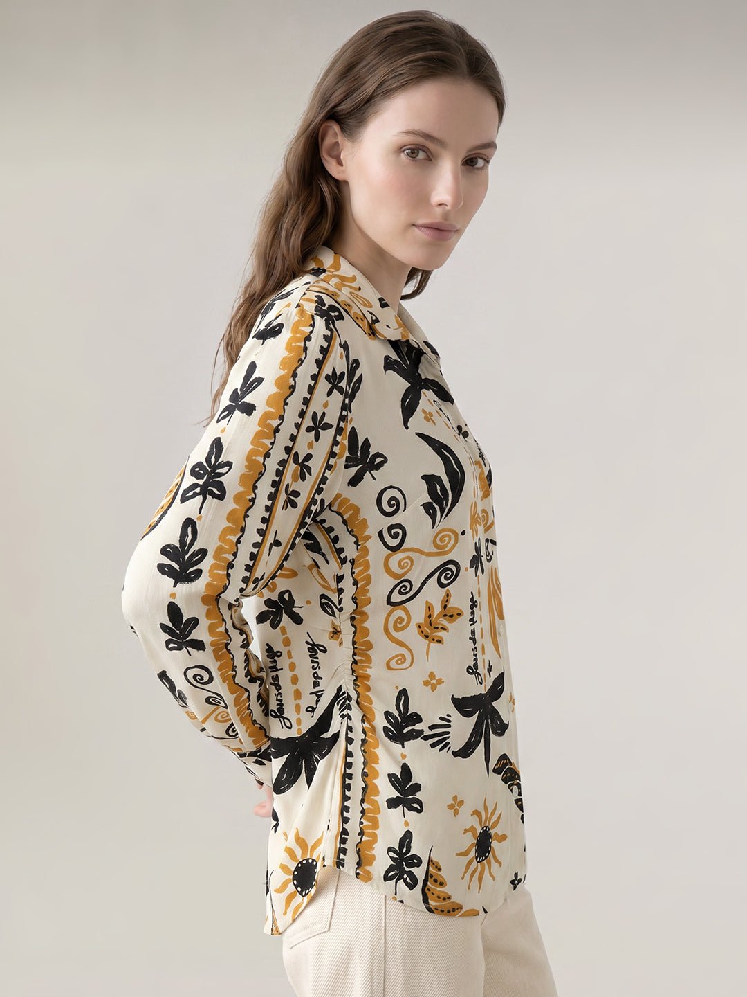 OFF-WHITE FLORAL PRINT SHIRT - Image 3
