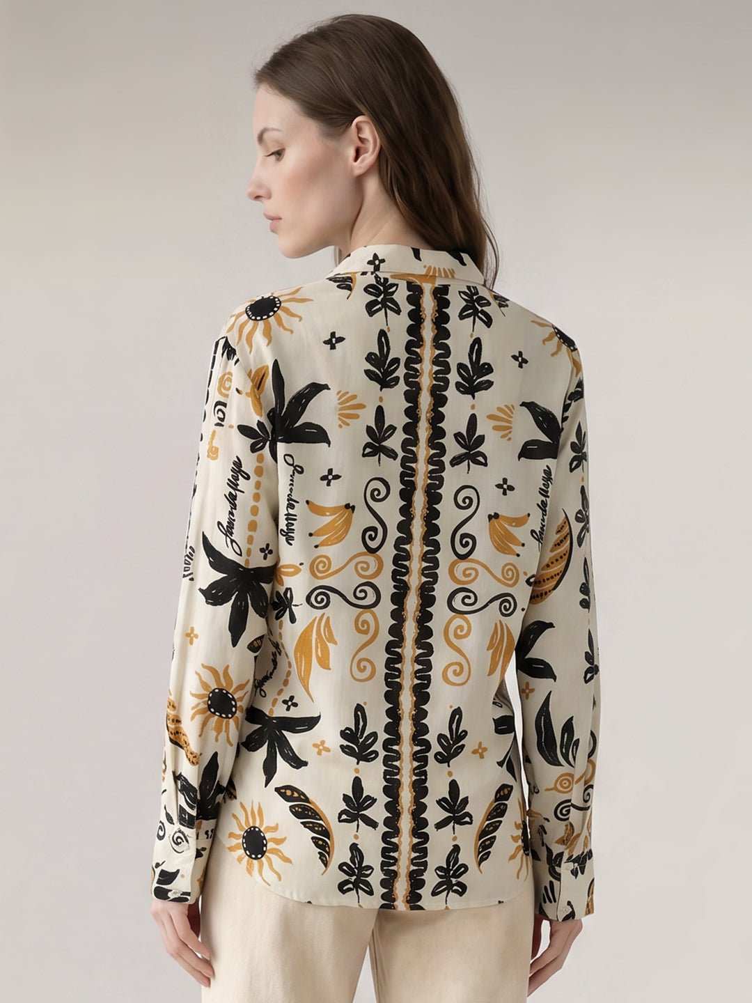 OFF-WHITE FLORAL PRINT SHIRT - Image 4