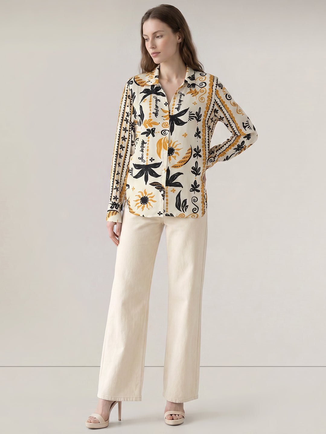 OFF-WHITE FLORAL PRINT SHIRT - Image 5