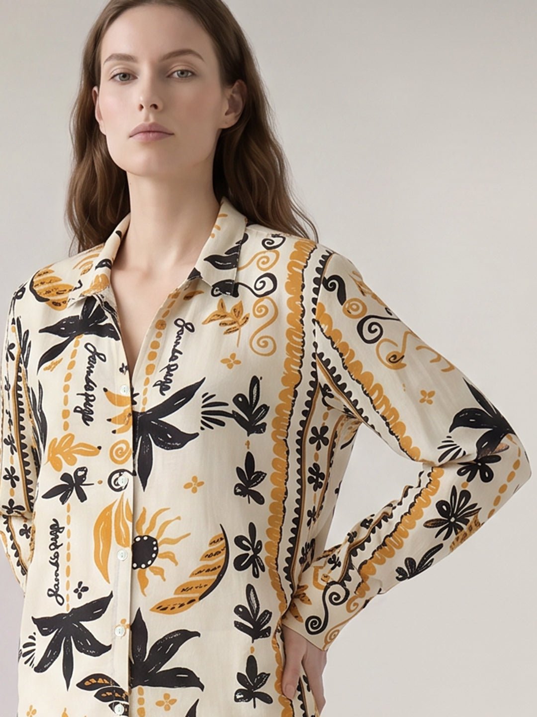 OFF-WHITE FLORAL PRINT SHIRT - Image 6