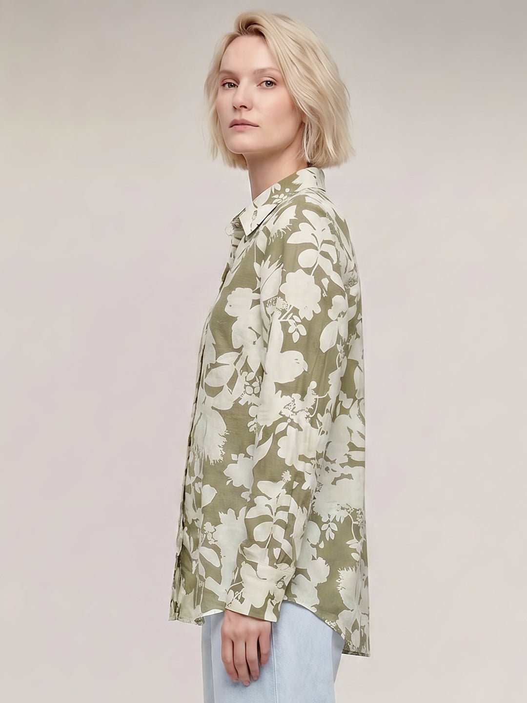 PASTEL GREEN PRINTED SHIRT - Image 3