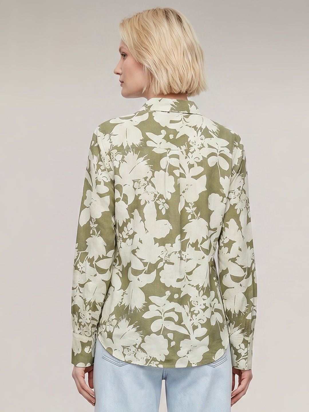 PASTEL GREEN PRINTED SHIRT - Image 4
