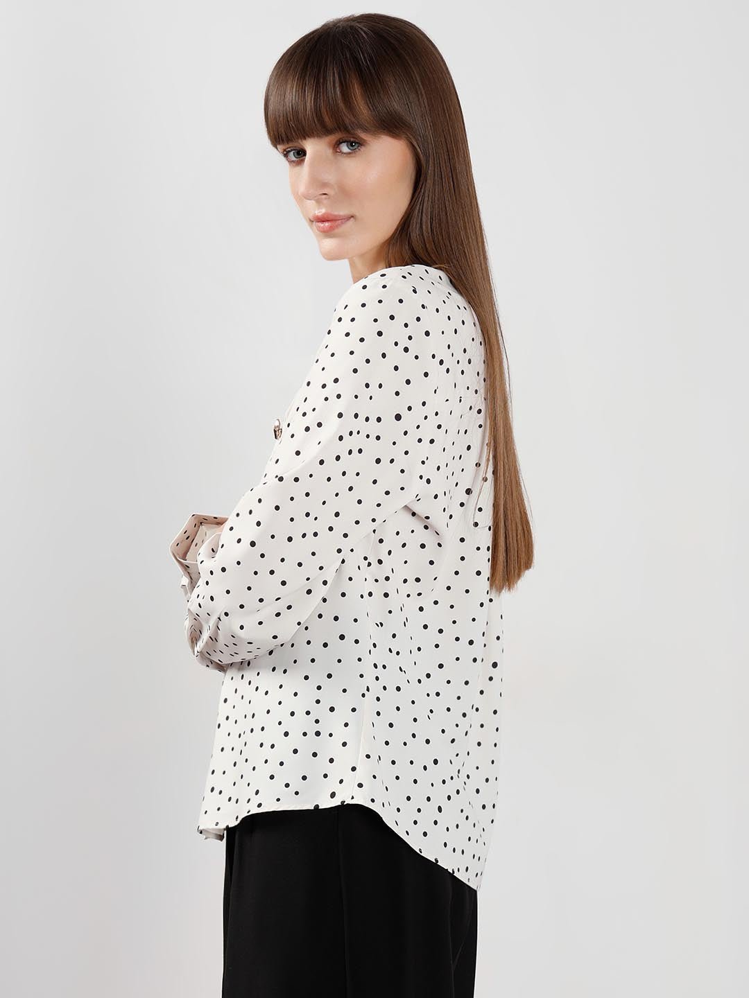VERO MODA WHITE & BLACK PRINTED TOP - Image 4