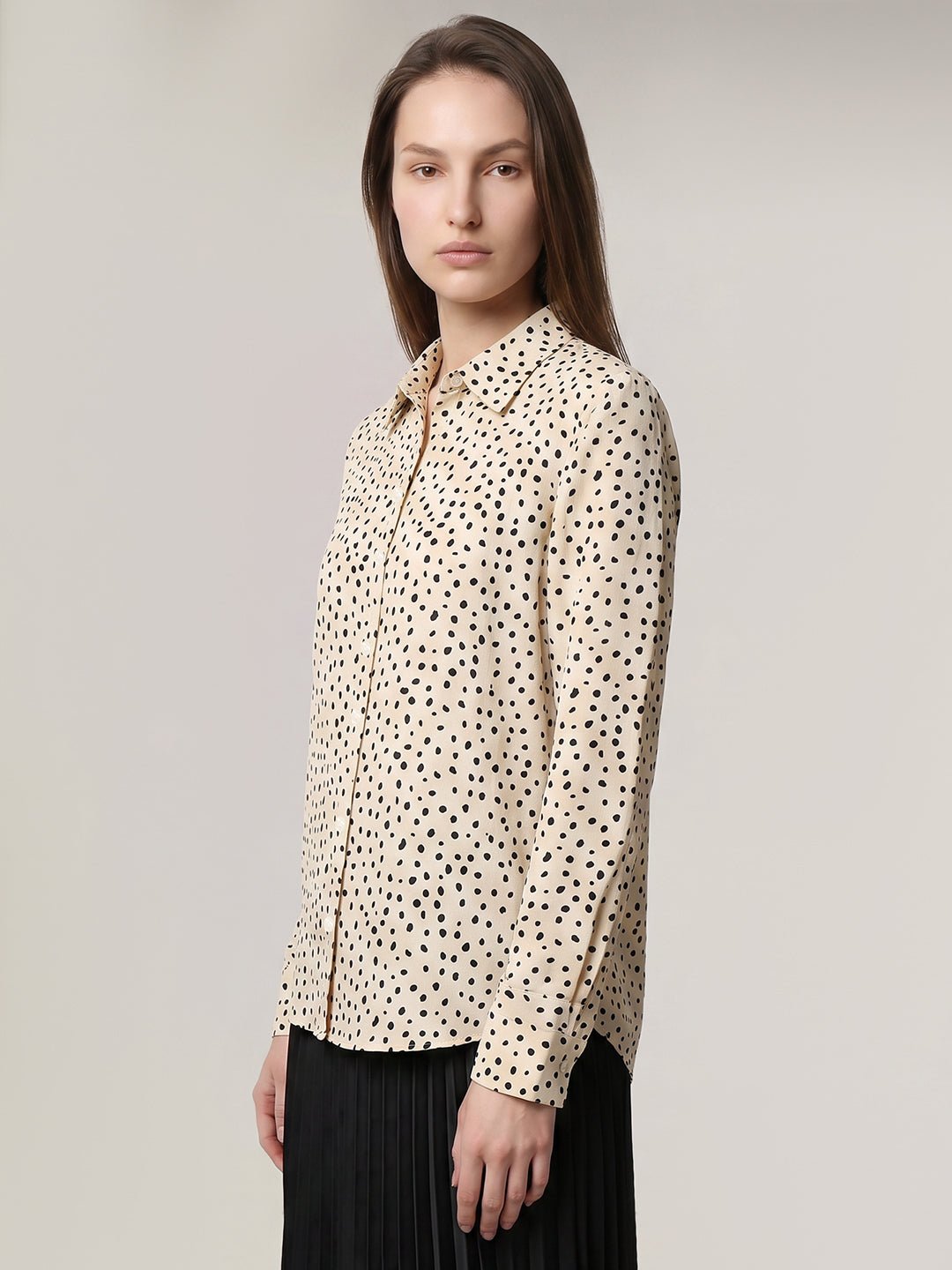 BEIGE PRINTED SHIRT - Image 3