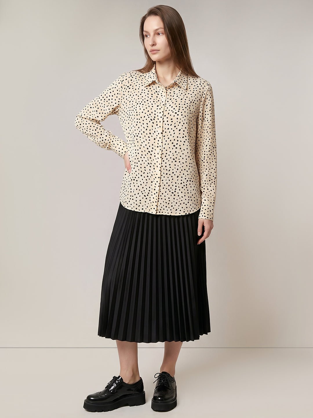 BEIGE PRINTED SHIRT - Image 5