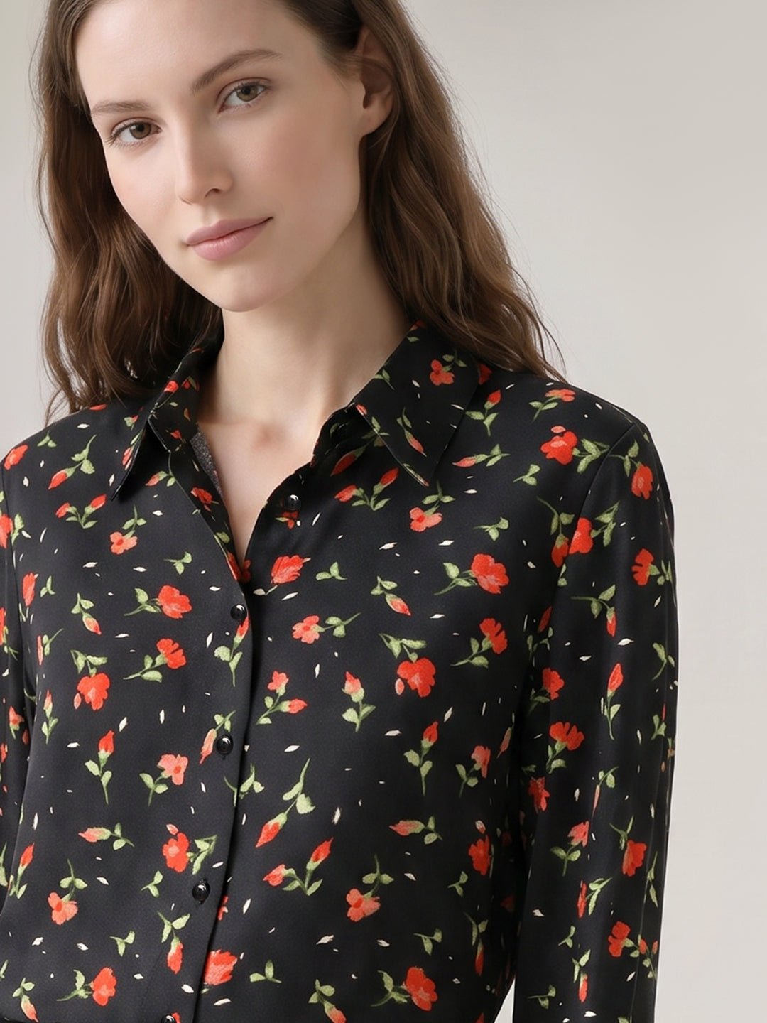 BLACK FLORAL SHIRT - Image 6