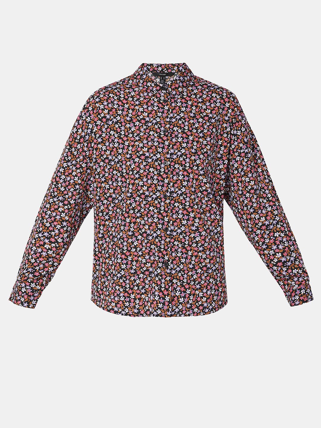 BLACK FLORAL PRINT SHIRT - Image 7