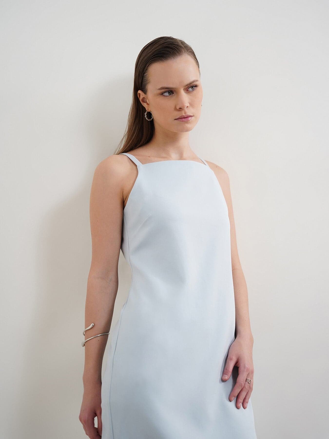 Shoulder Strap Shift Dress - Blue - Image 2