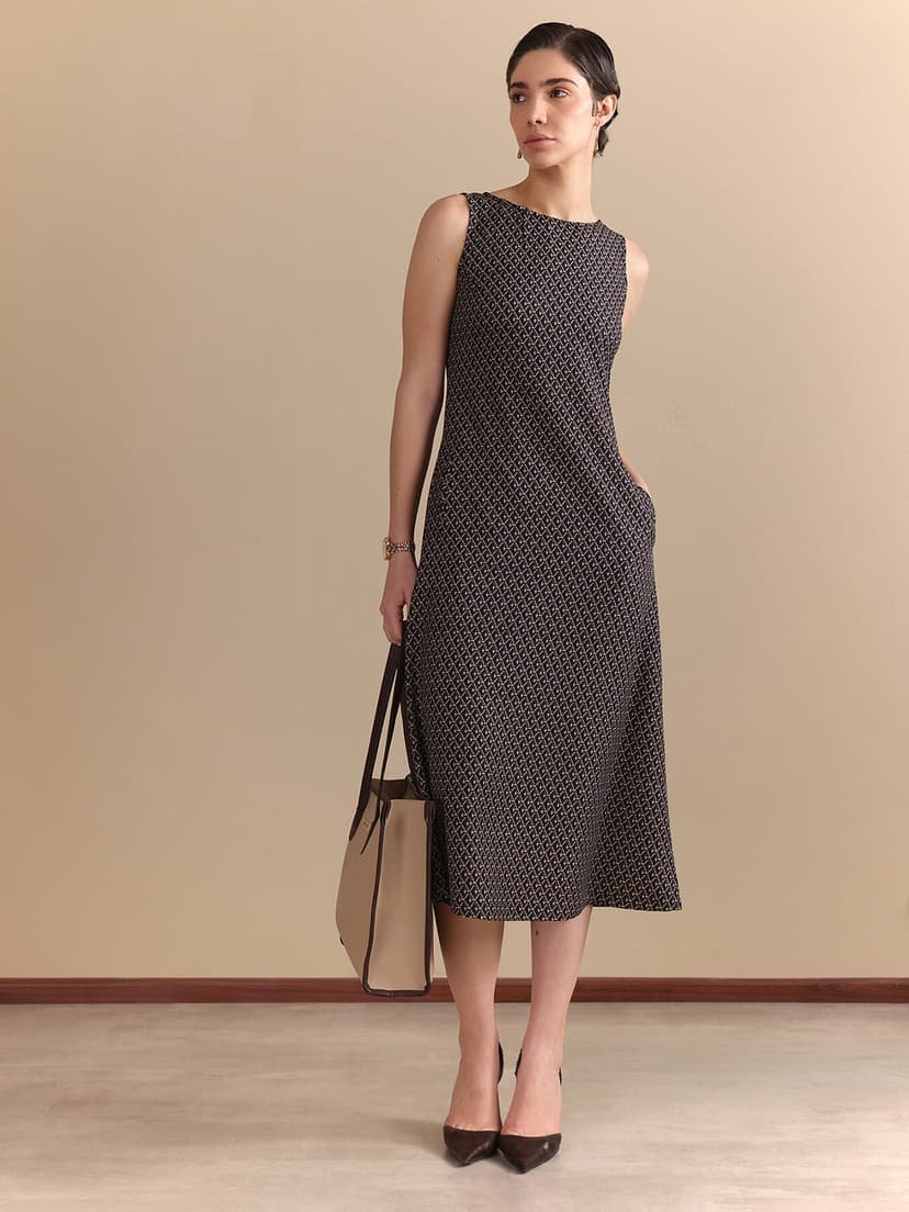 A-Line Midi Dress - Multicolour - Image 4