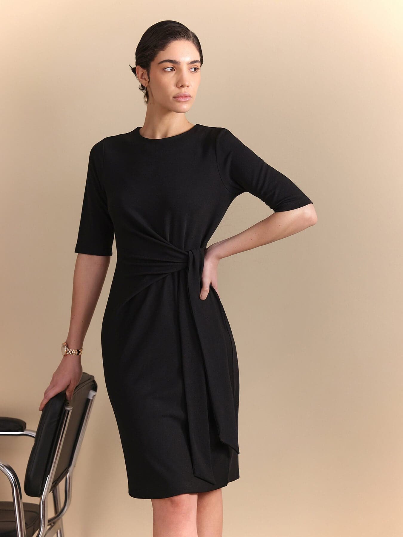 A-Line Mini Dress - Black