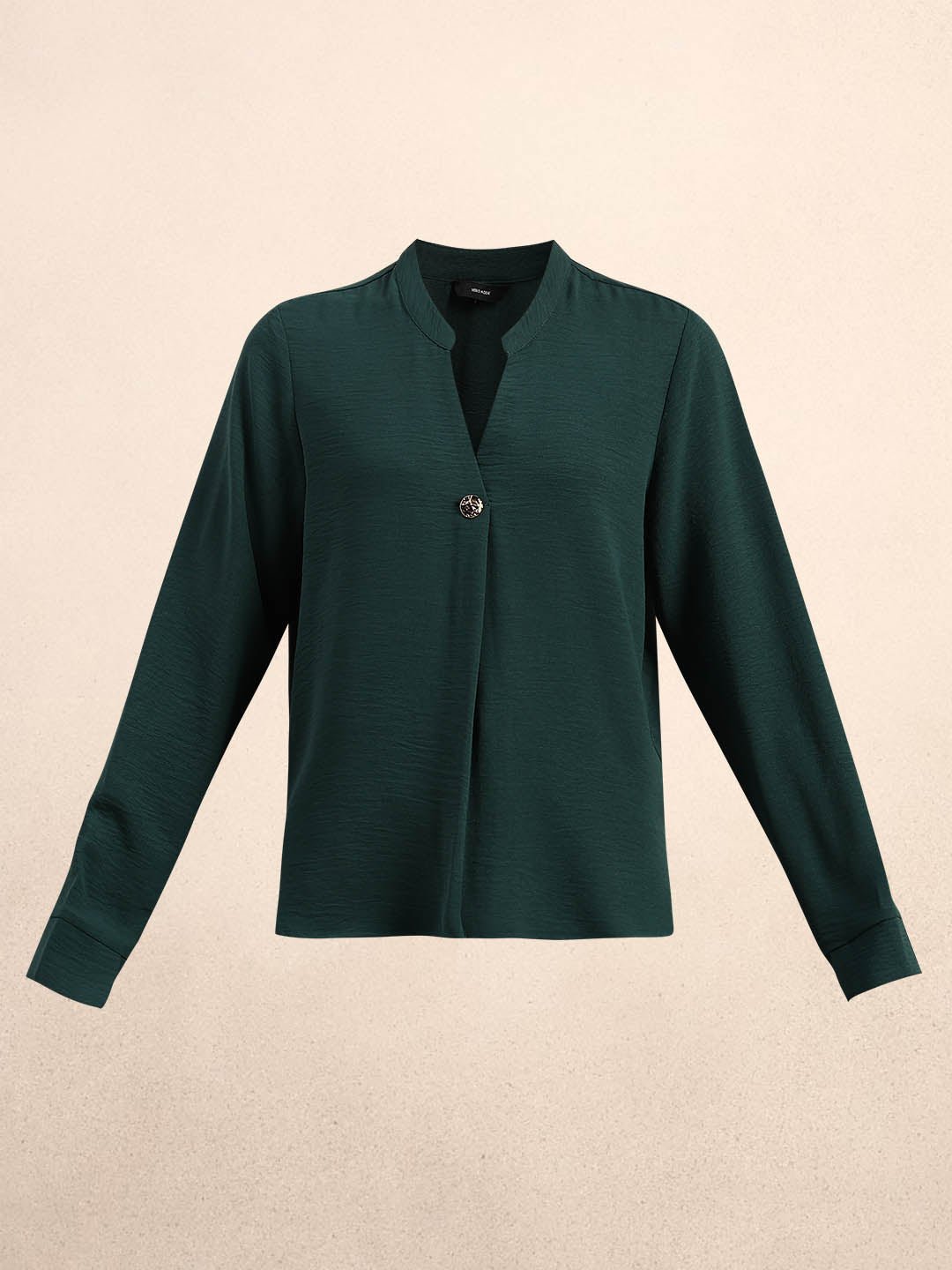 DARK GREEN V-NECK TOP - Image 5