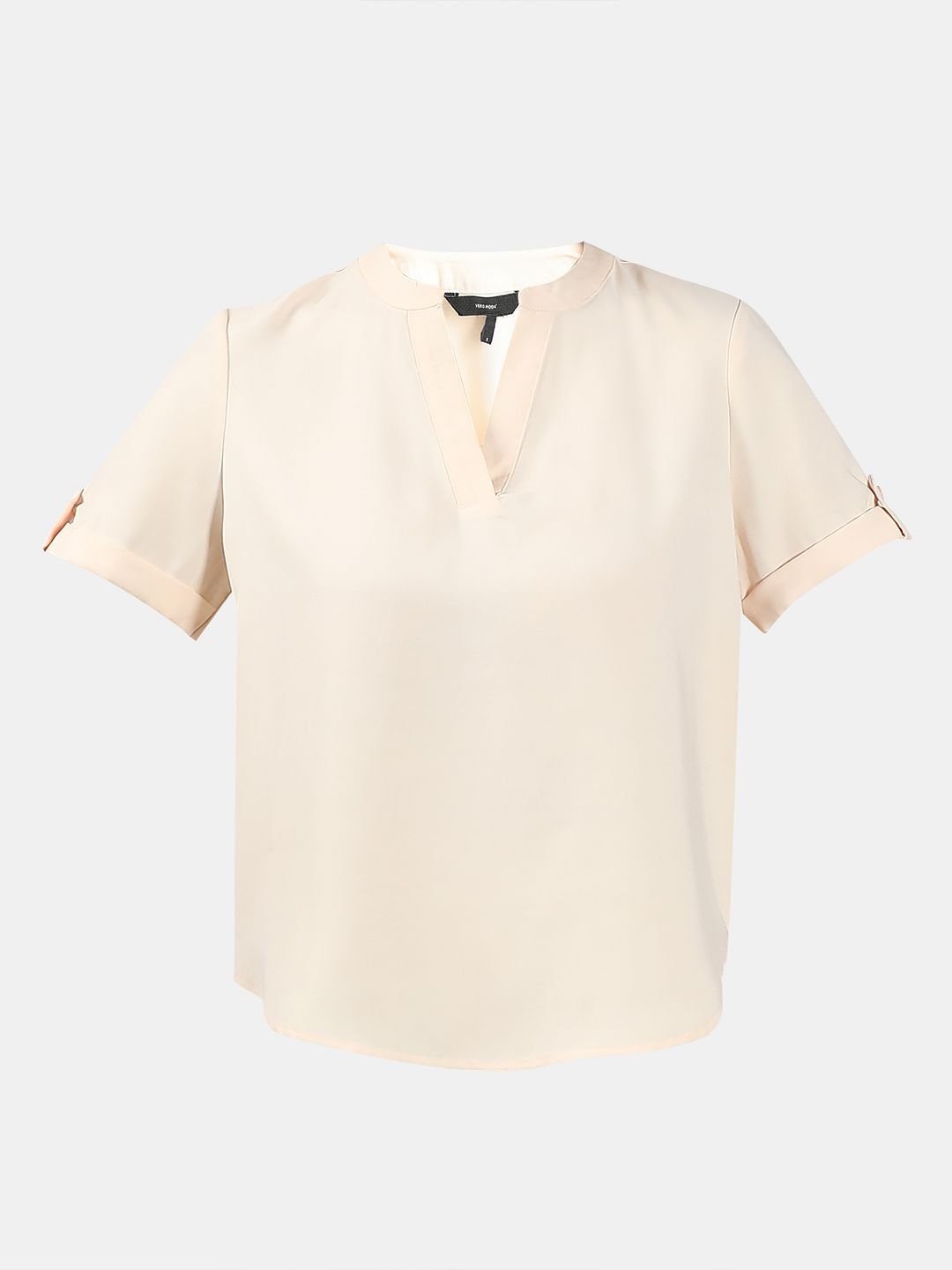 BEIGE V-NECK TOP - Image 6