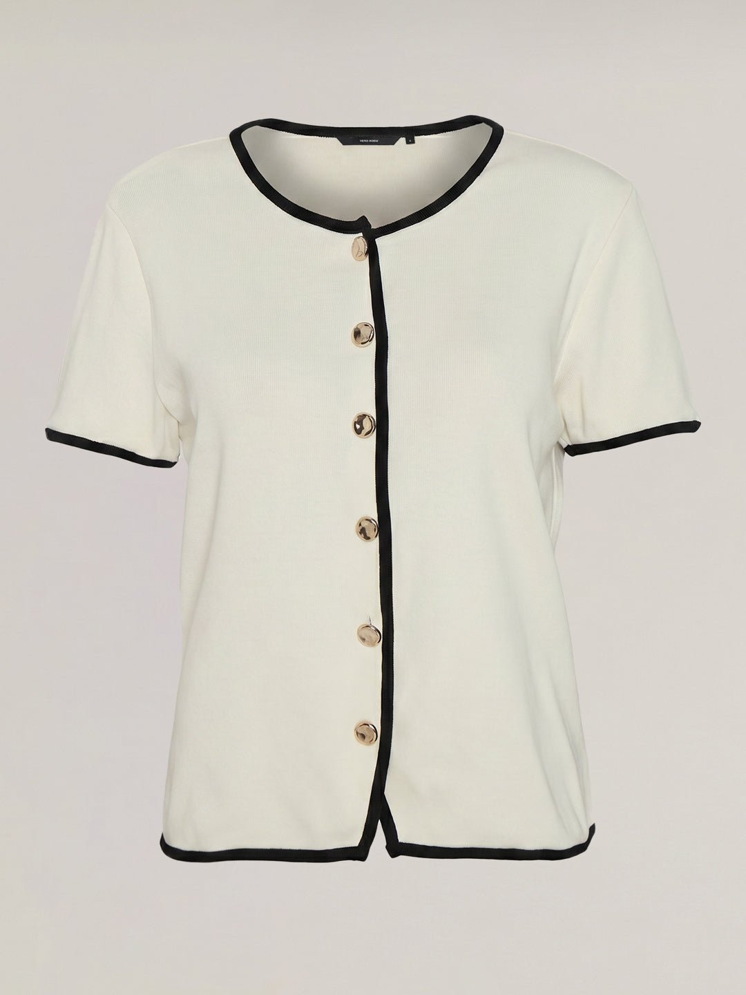 ECRU COTTON KNIT TOP - Image 7