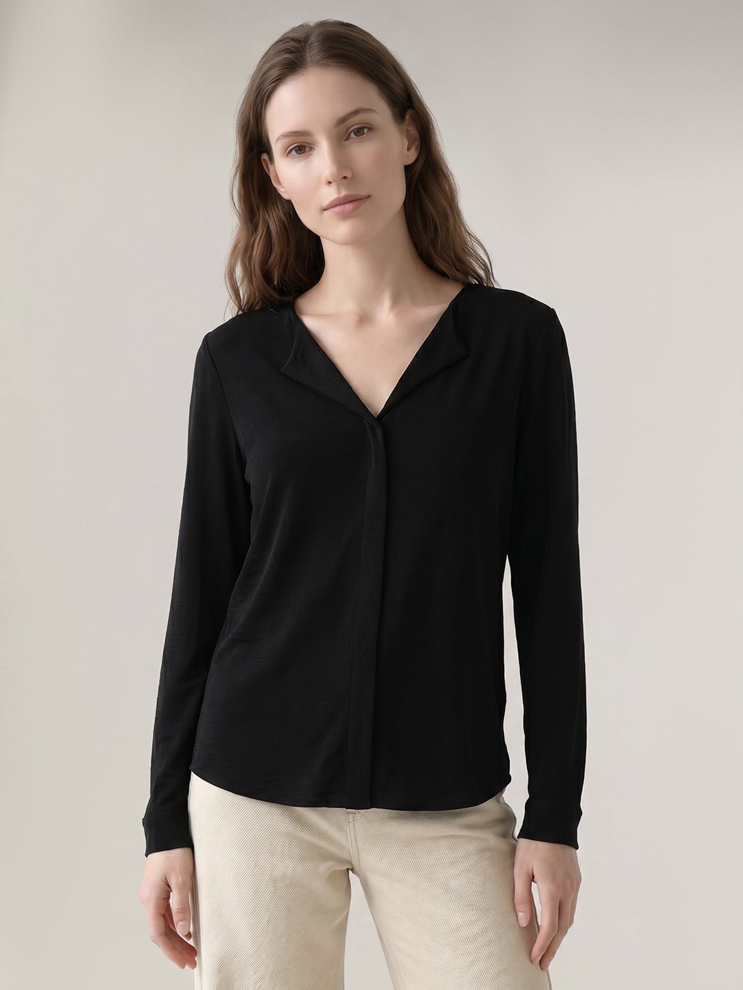 BLACK REGULAR FIT TOP - Image 2