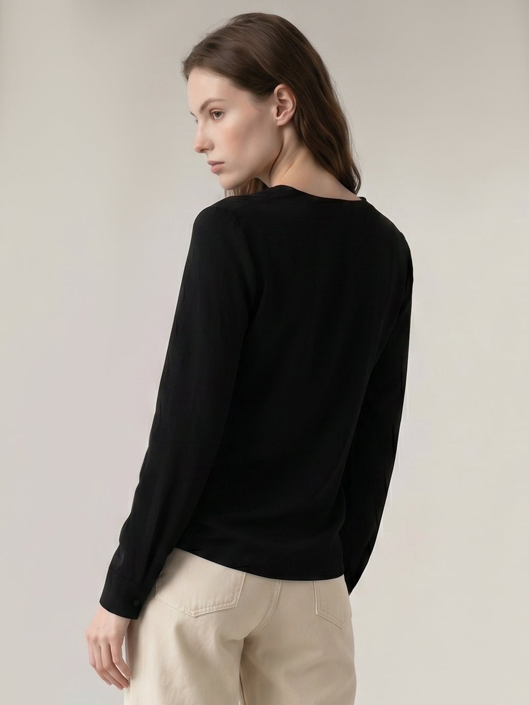 BLACK REGULAR FIT TOP - Image 4