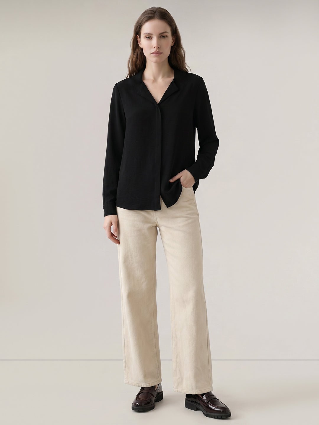 BLACK REGULAR FIT TOP - Image 5