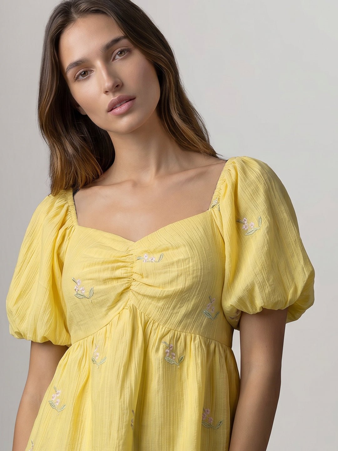 YELLOW EMBROIDERED TOP - Image 6