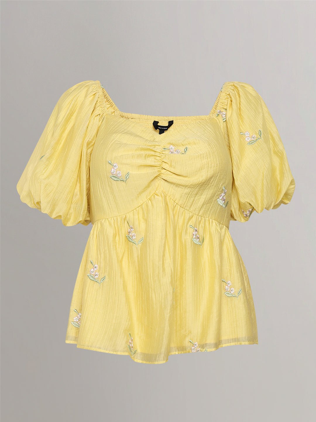 YELLOW EMBROIDERED TOP - Image 7