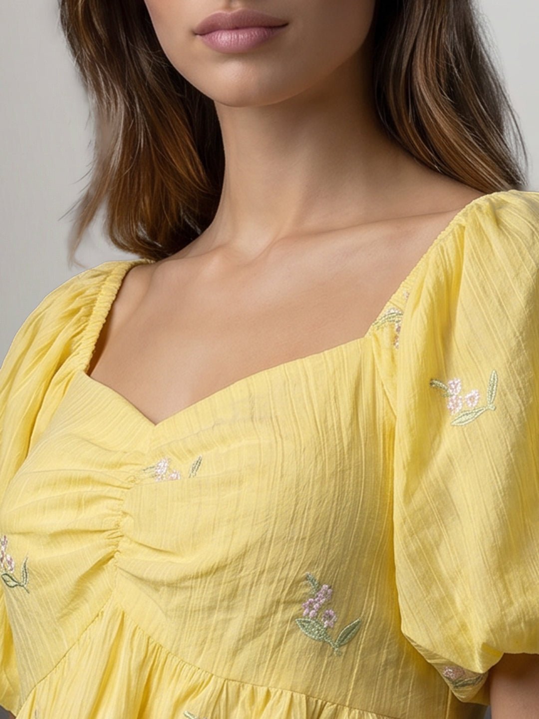 YELLOW EMBROIDERED TOP - Image 8