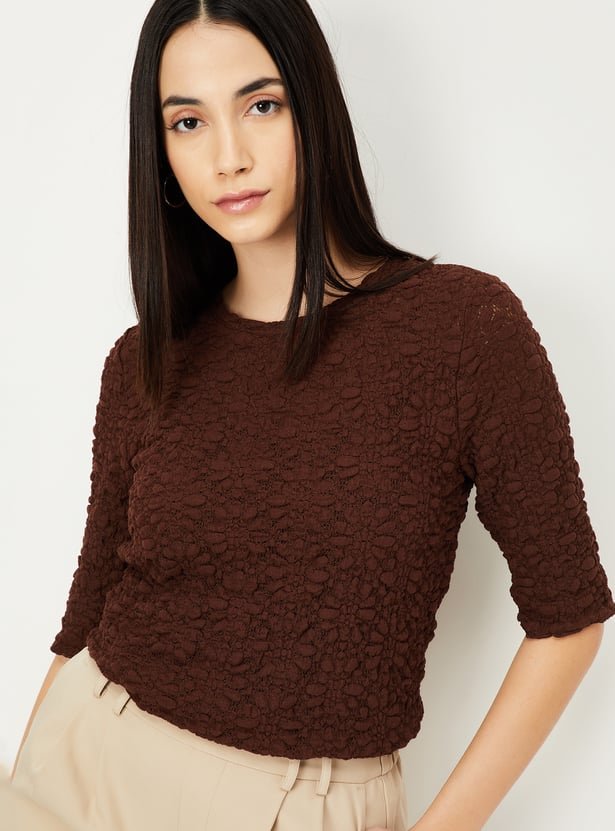 Women Textured Casual Top