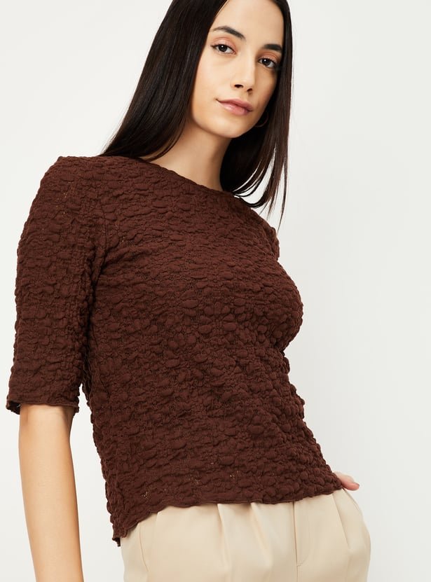 Women Textured Casual Top - Image 3