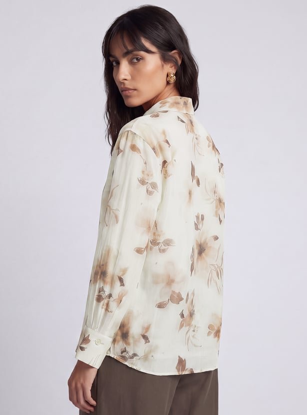 Women Floral Print Shirt - Image 2
