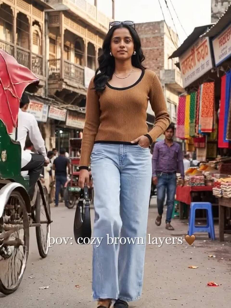 DressBerry Ribbed Pullover with Contrasting Edges - Image 3