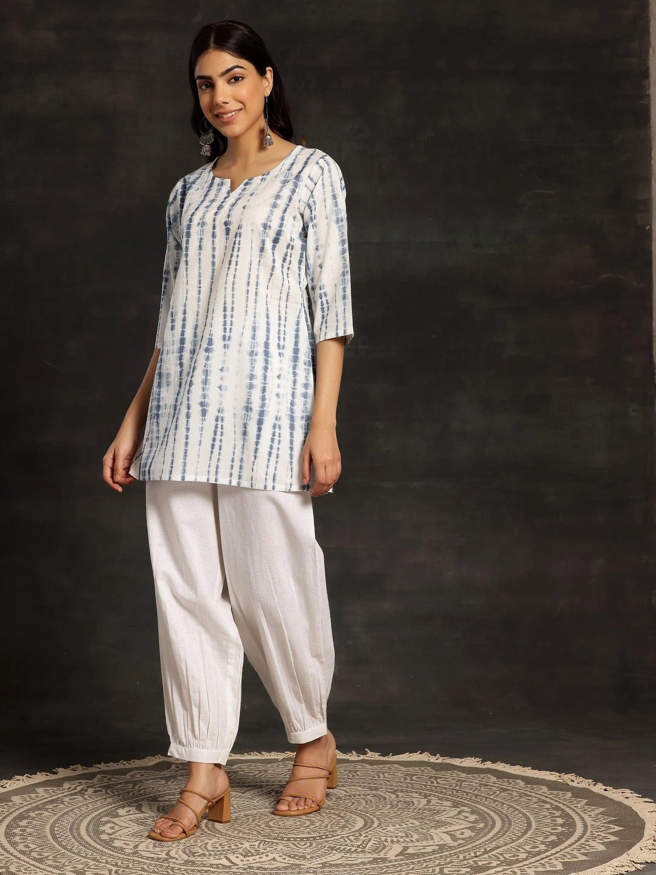 White Solid Cotton Salwar - Image 6