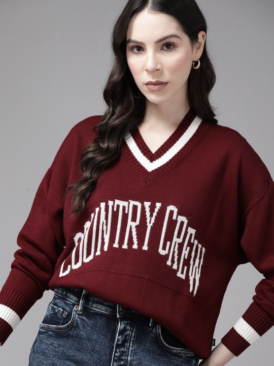 The Lifestyle Co. Typography Acrylic Pullover