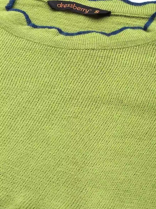 Women Solid Acrylic Pullover - Image 4
