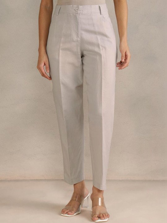 Women High-Rise Trousers