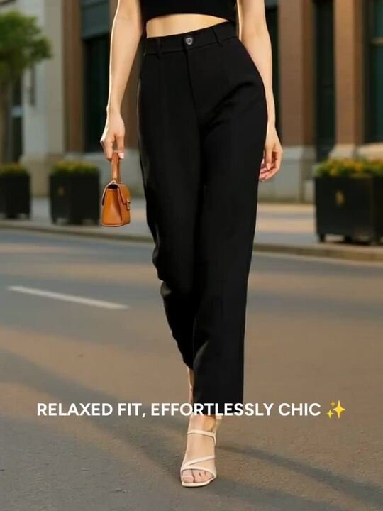 Women Relaxed Fit Trousers - Image 3