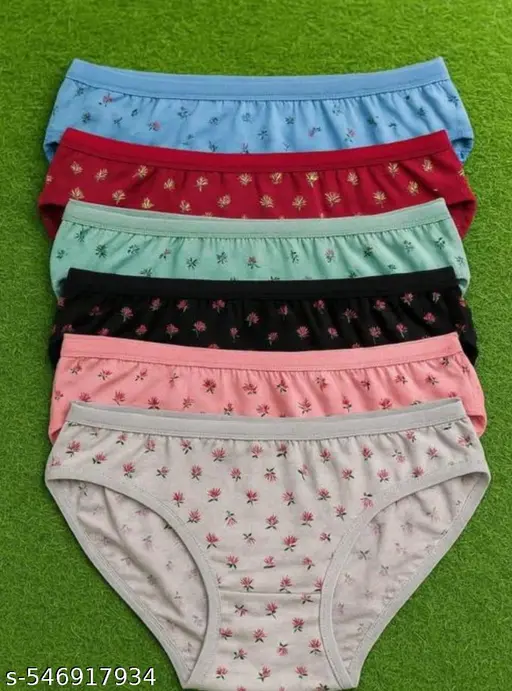 pack of 6 pure cottan hipster briefs panty for women