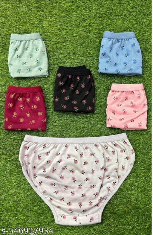 pack of 6 pure cottan hipster briefs panty for women - Image 3
