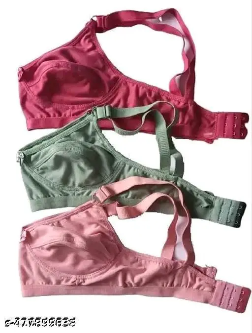 girl women bra fancy bra cotton bra best quality pack 3