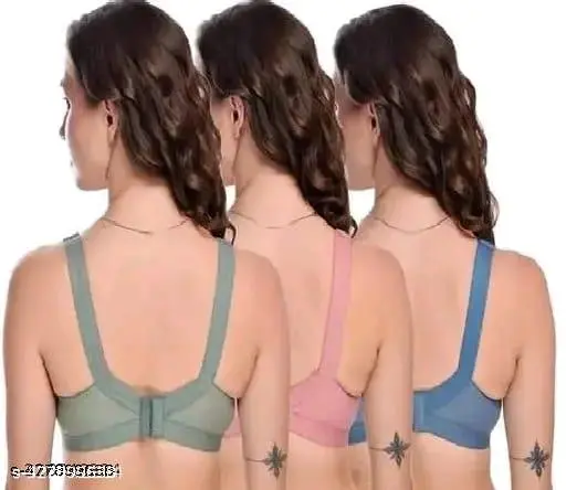 girl women bra fancy bra cotton bra best quality pack 3 - Image 3