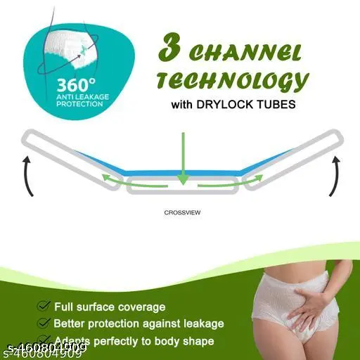 CAREDONE (Pack of 10) Period panty disposable| disposable periods panty| disposable period panty| periods panty disposable| period disposal panty| period panty for girls disposable underwear|period panty heavy flow disposable| period panty - Image 3