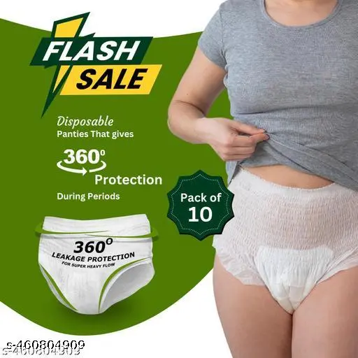 CAREDONE (Pack of 10) Period panty disposable| disposable periods panty| disposable period panty| periods panty disposable| period disposal panty| period panty for girls disposable underwear|period panty heavy flow disposable| period panty
