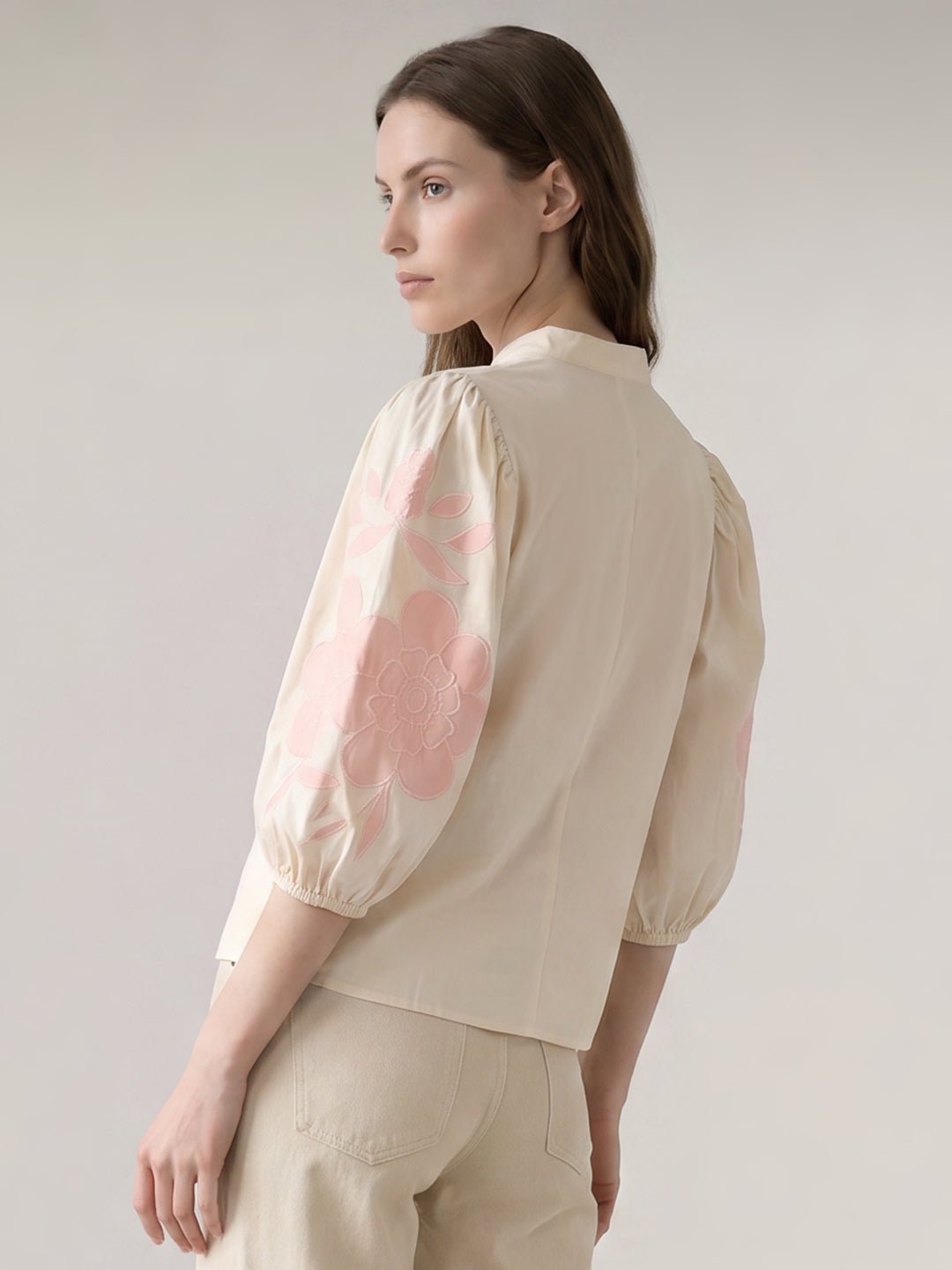 ECRU EMBROIDERED TOP - Image 4