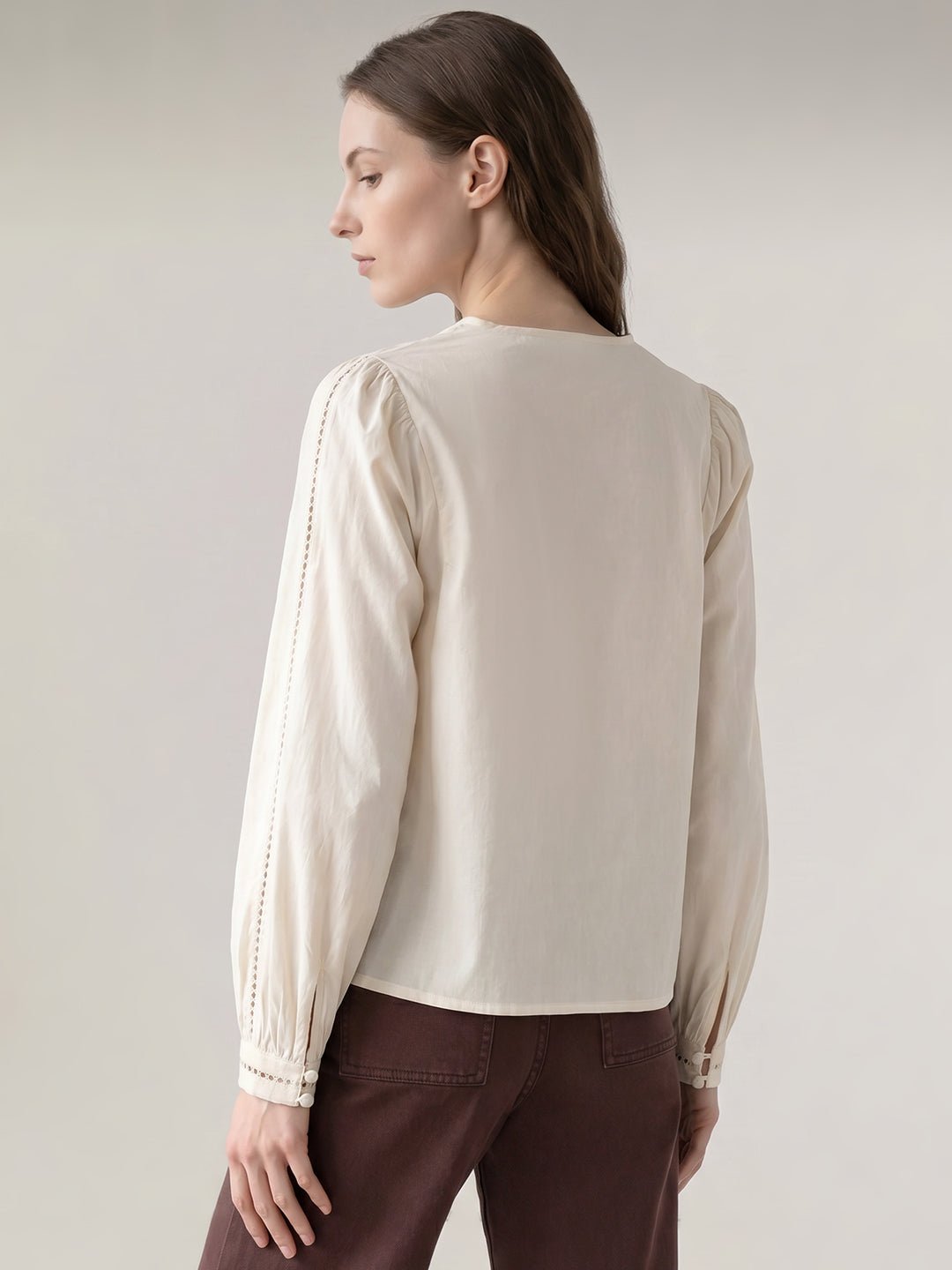 ECRU EMBROIDERED TOP - Image 4