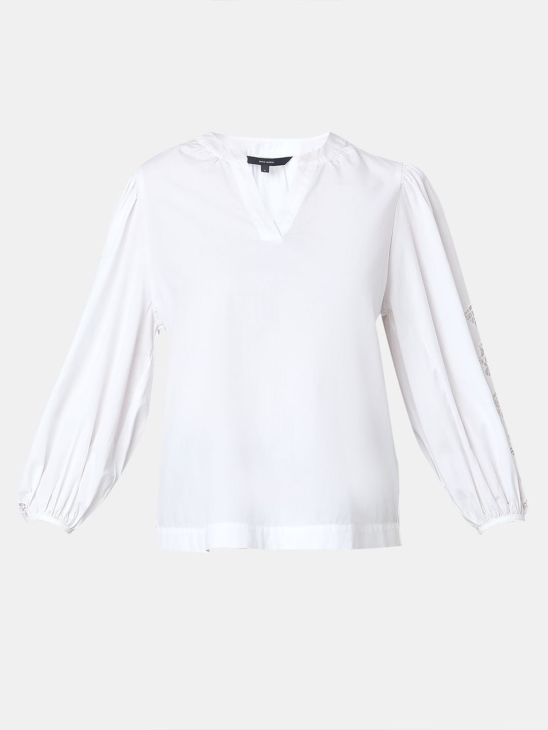 WHITE V-NECK TOP - Image 7