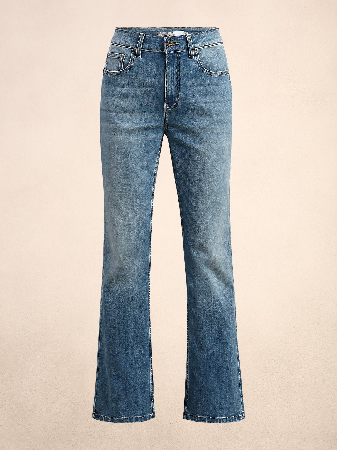 LIGHT BLUE MID RISE BOOTCUT JEANS - Image 6
