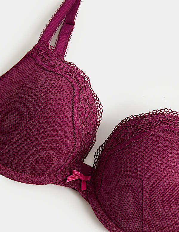 Jasmine Lace Wired Push Up Plunge Bra (A-E) - Image 6