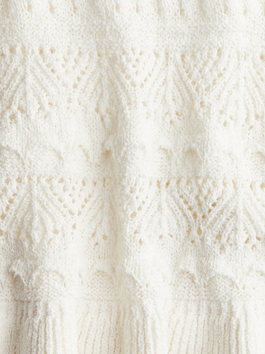 Women Frill-Trimmed Pointelle-Knit Jumper - Image 6