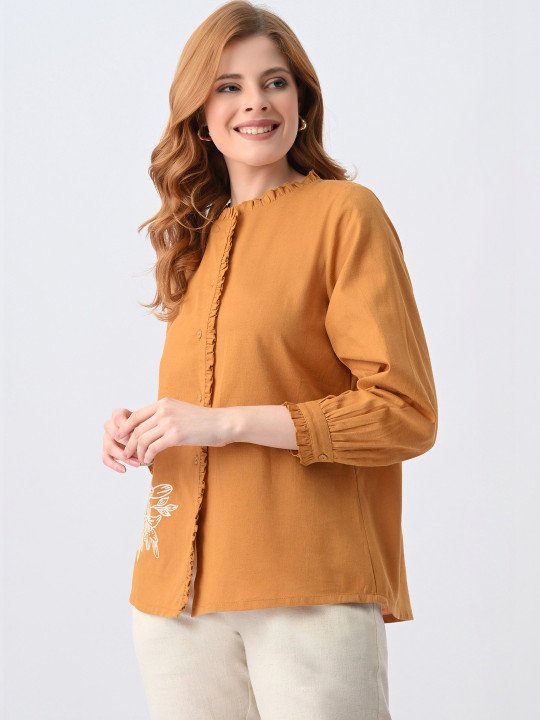 Floral Embroidered Cotton Top - Image 3