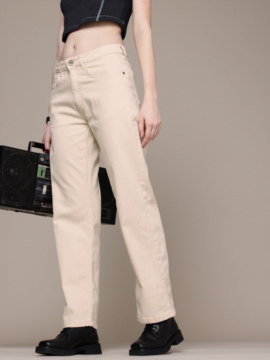The Life Co. Women Straight Fit Stretchable Jeans