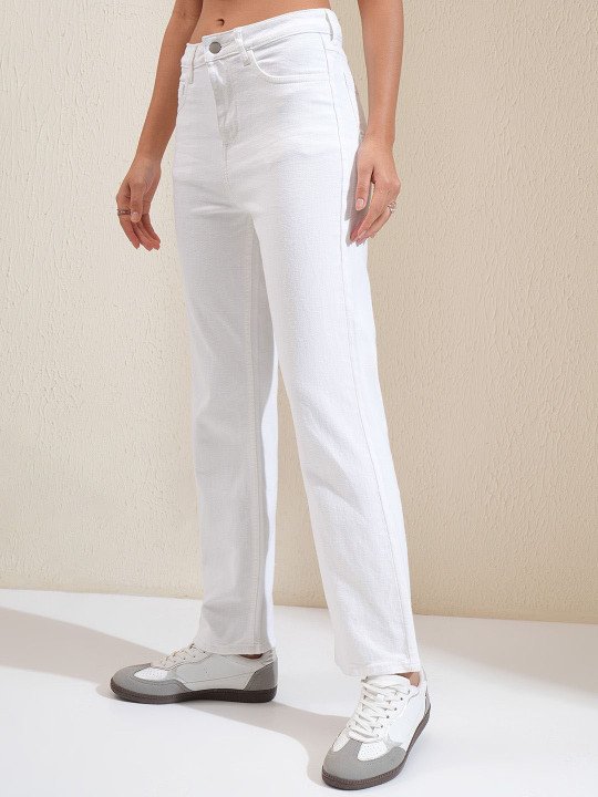 Women Straight Fit Mid-Rise Stretchable Jeans - Image 2