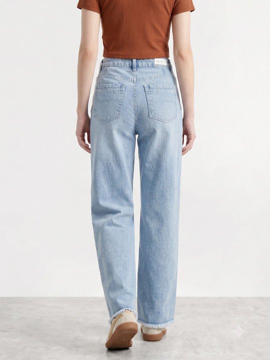 Women Wide Leg Jeans - Image 2